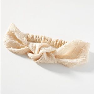 NWT Anthropologie Diamond Twist Headband OS Portofino Creme
